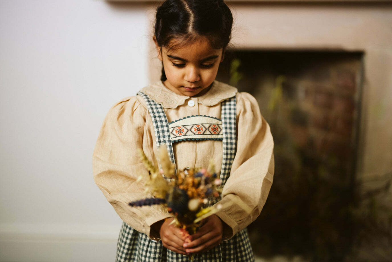 LITTLE COTTON CLOTHES - Ruby blouse（Nutmeg Linen）