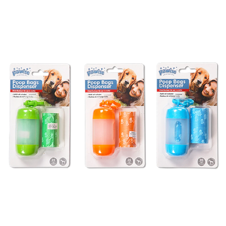 Pawise⎜攜帶式拾便袋 (綠色/橙色/藍色)（No.11592)