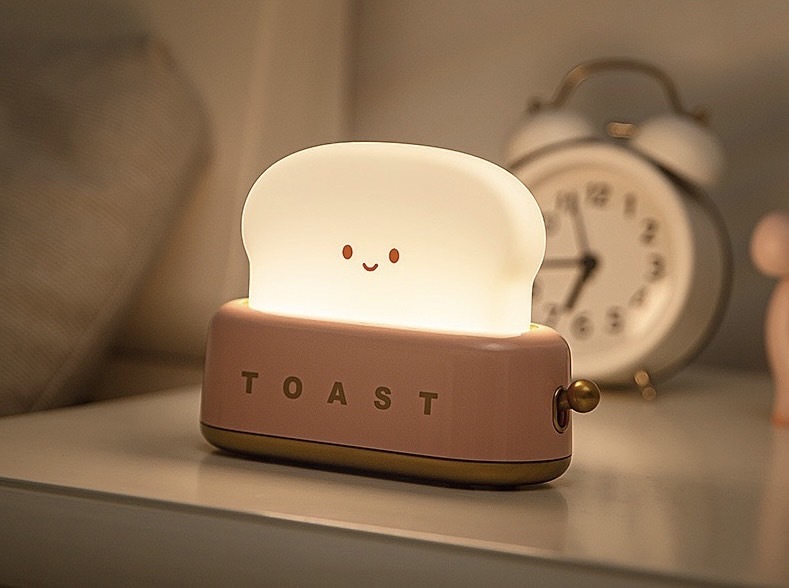 《1018》吐司表情LED定時小夜燈