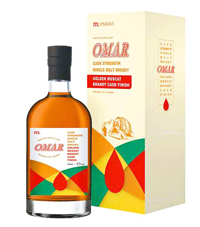 OMAR Golden Muscat Brandy Cask Single Malt Whisky 700mL