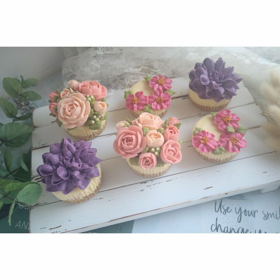 韓式奶油芝士唧花cupcake 班