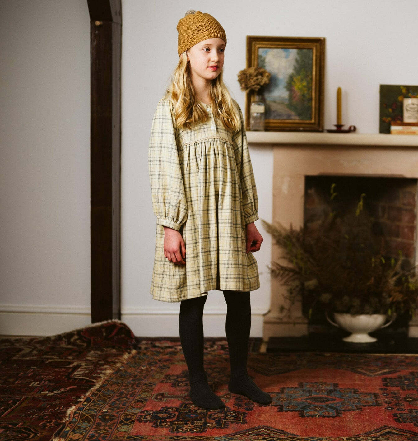 LITTLE COTTON CLOTHES - Vivienne Dress（Picnic Check Flannel）