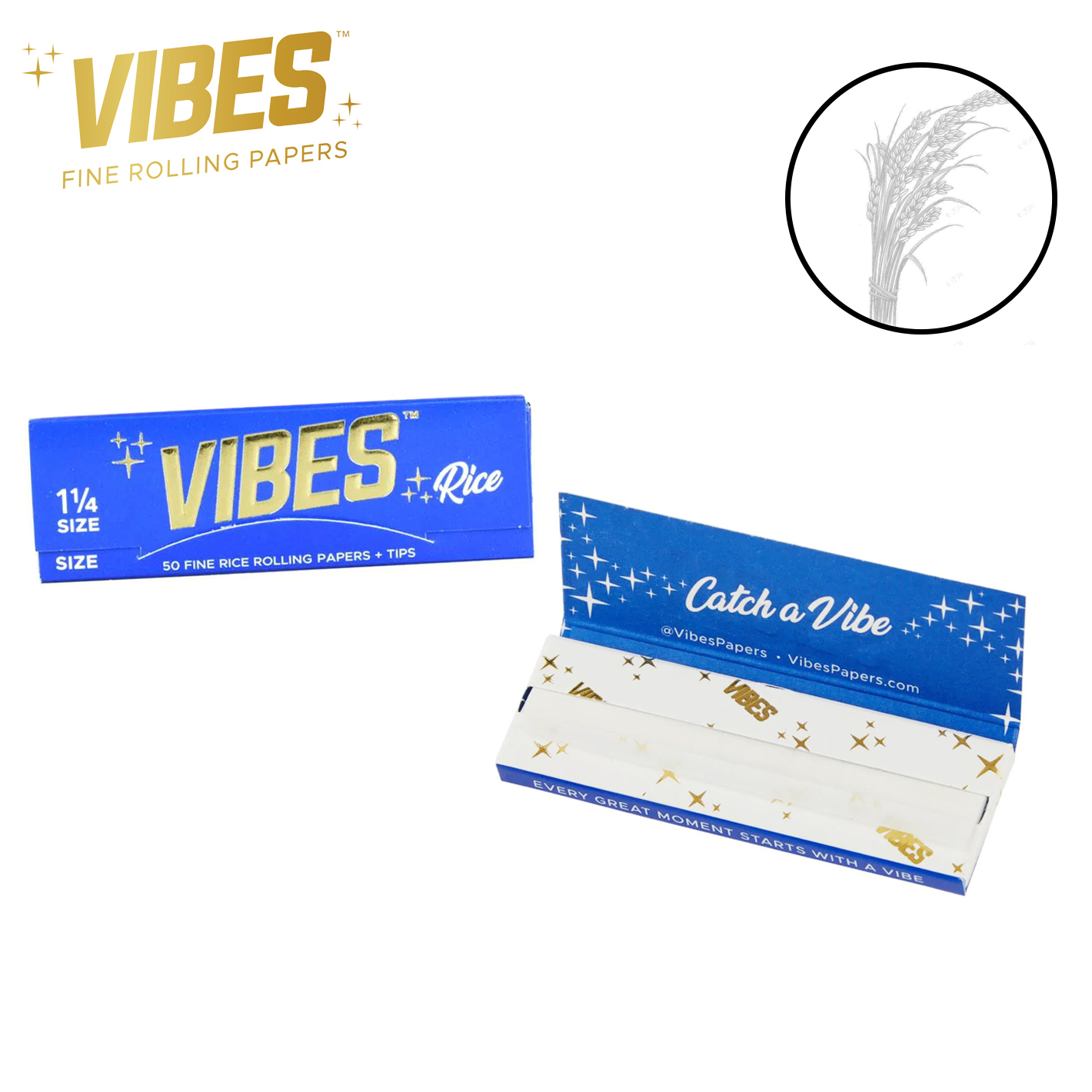 🇺🇸 Vibes - Blue Rice Rolling Papers 米捲煙紙（50pc）