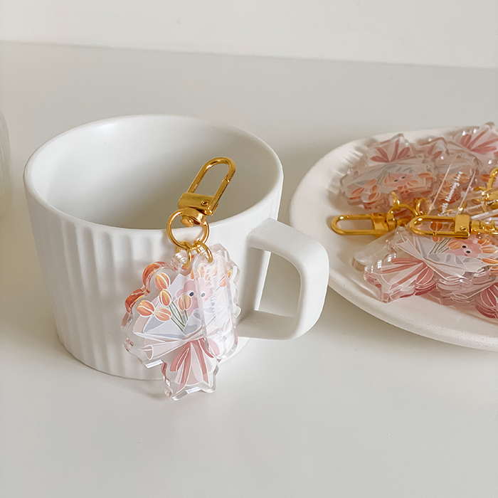 dreamin躲在鬱金香花束裡-鑰匙圈