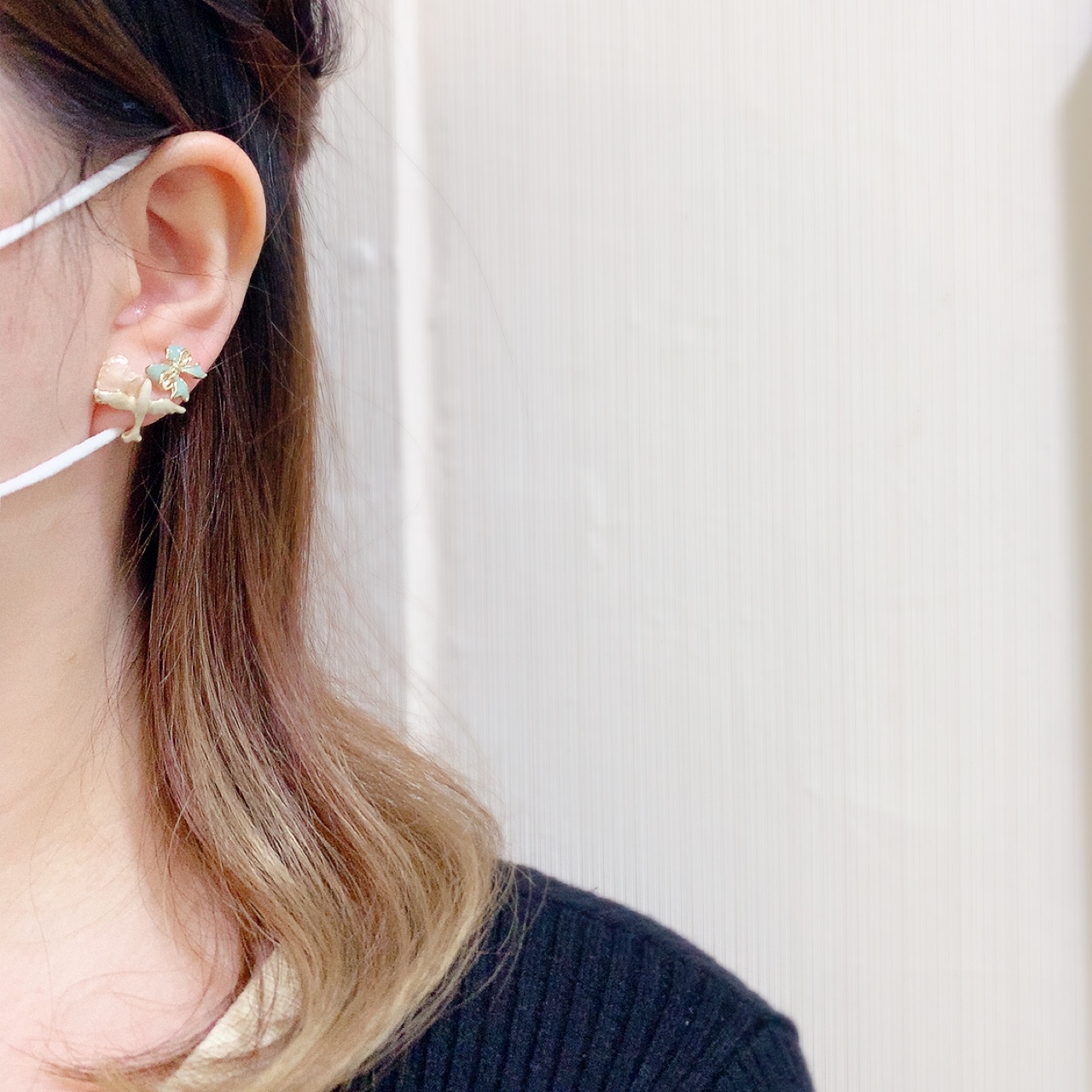 Luccica 小鳥心形耳環/戒指