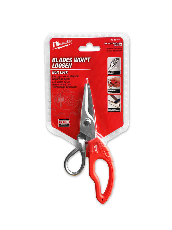 ＊中崙五金【缺貨中】美沃奇 電工剪刀 數據通信手工具 全金屬握把 48-22-4045