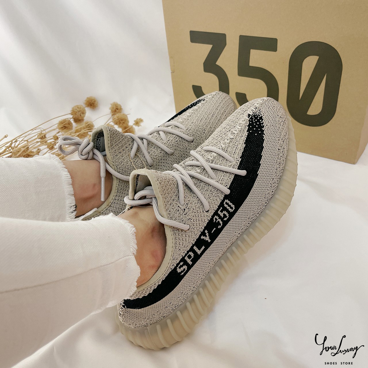【Luxury】愛迪達 YEEZY BOOST 350 V2 MX ROCK Slate 大理石黑 反光 黑天使 鞋帶反光 石板色 大地色