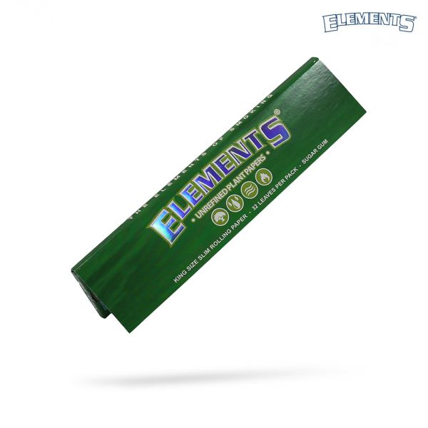 🇪🇸 Elements -（KingSize Slim）Green Rolling Paper 捲煙紙（32入）
