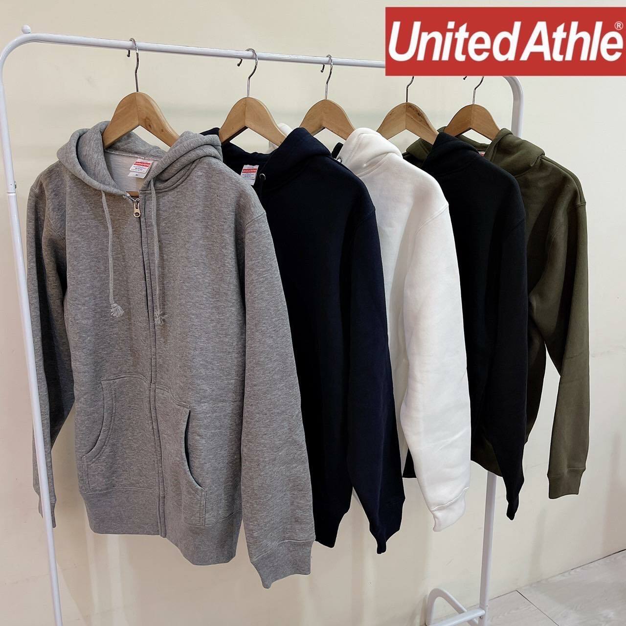 【一件免運】+【送小樹香片】日本United Athle 10.0oz【內刷毛】T/C 連帽拉鍊外套 連帽外套 帽夾 UA5620｜3562001