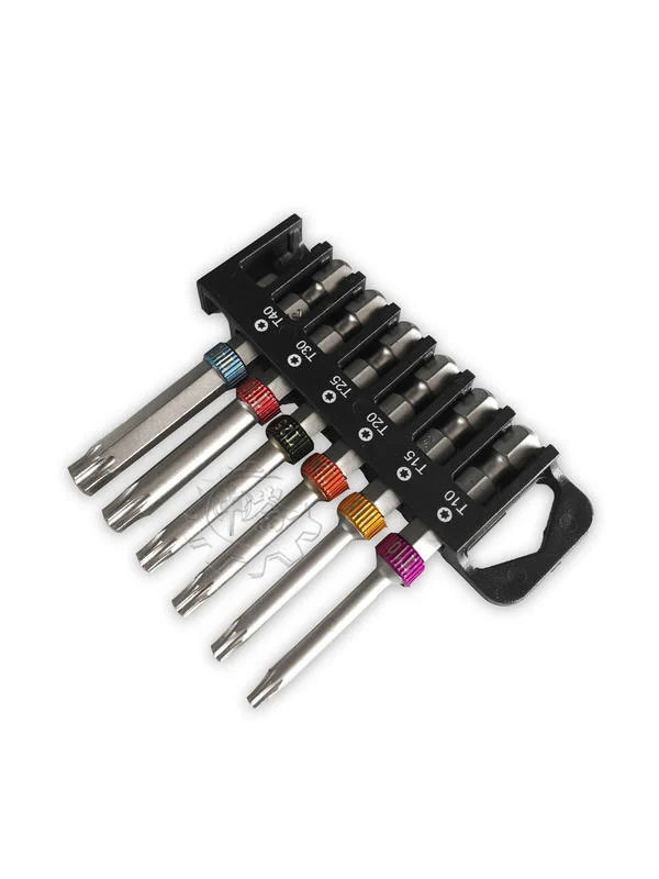 ＊中崙五金【附發票】蟹王牌 CRAB KING 迷你星型起子組 六角柄電動起子頭 6PCS TCT-665