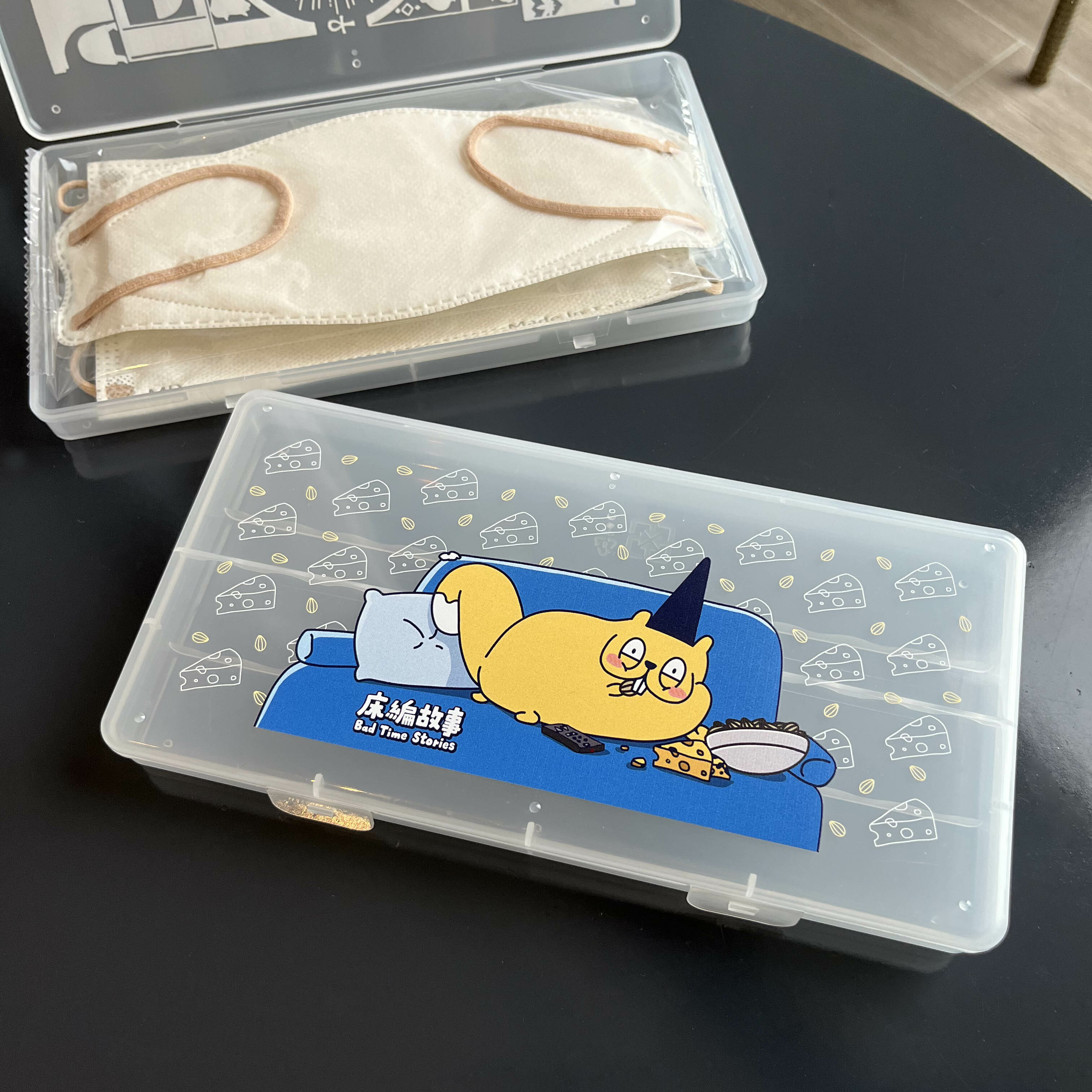 吃瓜薯片口罩收納盒