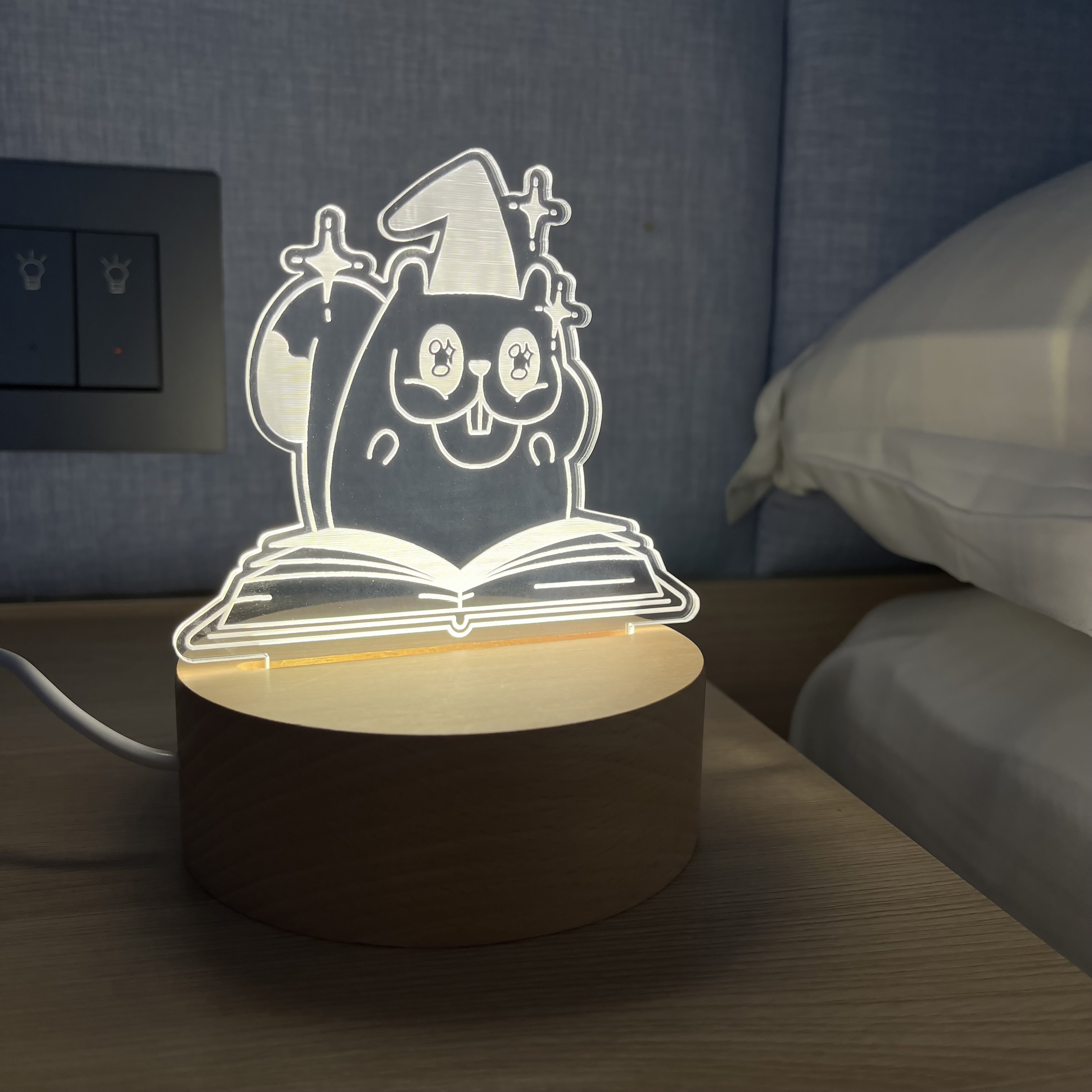 薯片陪你睡壓克力夜燈