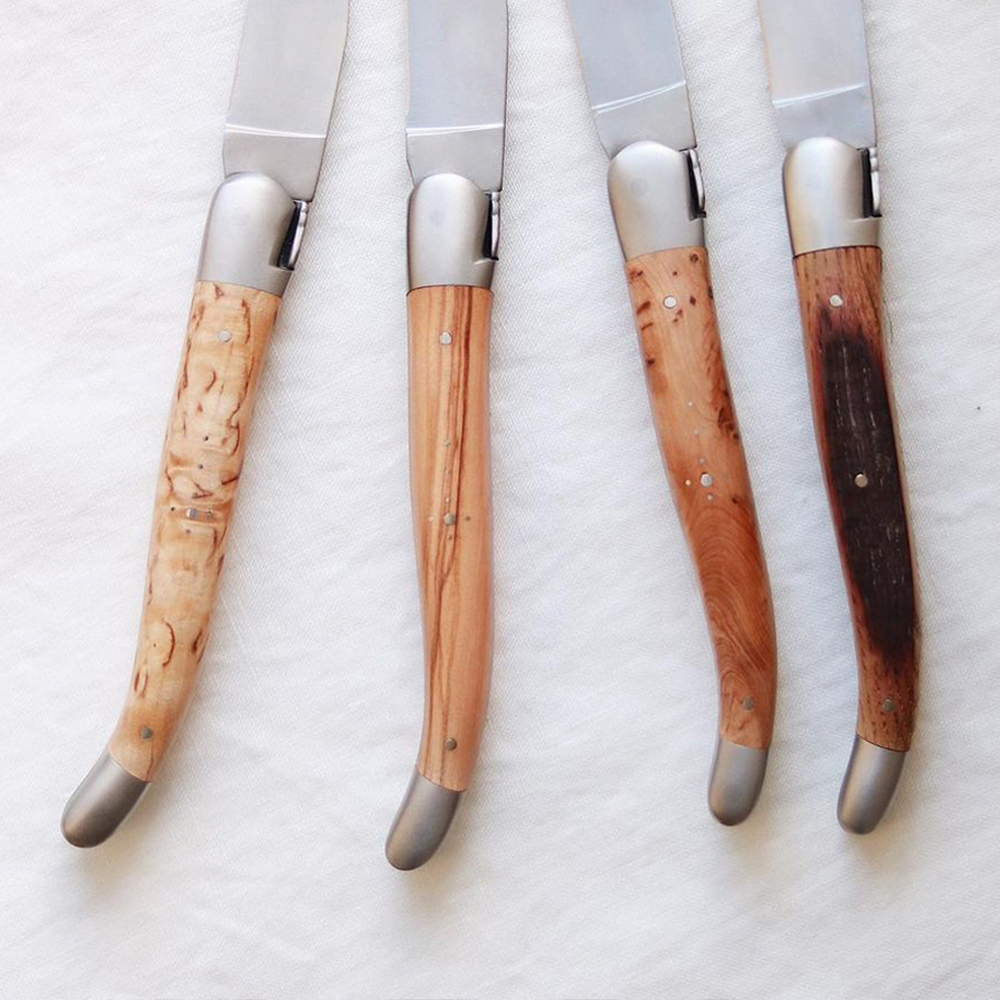 FORGE DE LAGUIOLE | 樺木握柄2件餐具禮盒組 (亮/霧面)