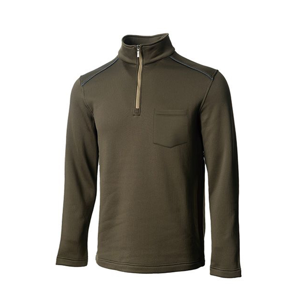 Wildland 荒野 0A72620 彈性立領拉鍊保暖上衣 男款 (墨綠) 輕量保暖/彈性舒適/旅遊 12W72620