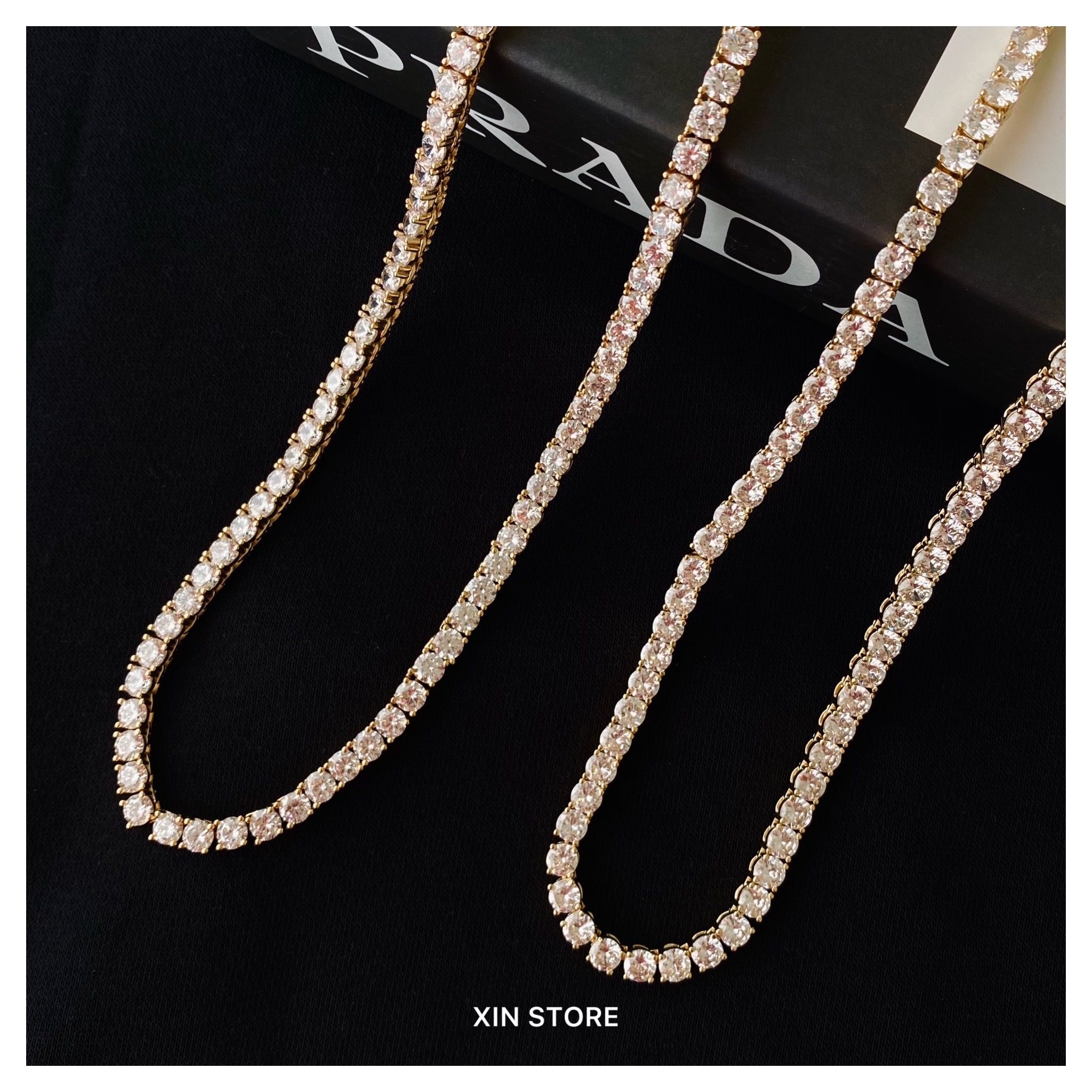 Gold Coast GC Single Row Tennis 經典 嘻哈 單排鑽 網球鍊 金 銀