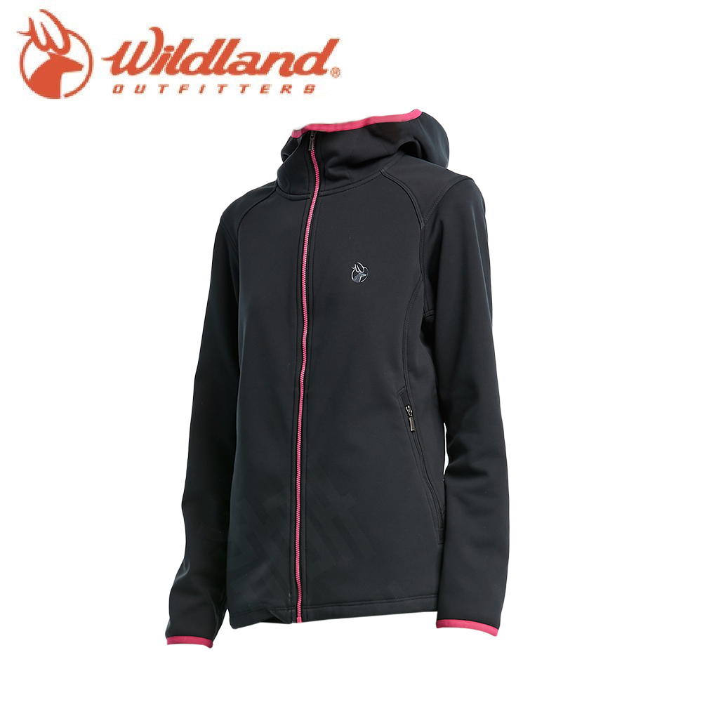 Wildland 荒野 0A82921 彈性防風防潑保暖外套 女款 (黑) 輕量/保暖/刷毛 04W82921
