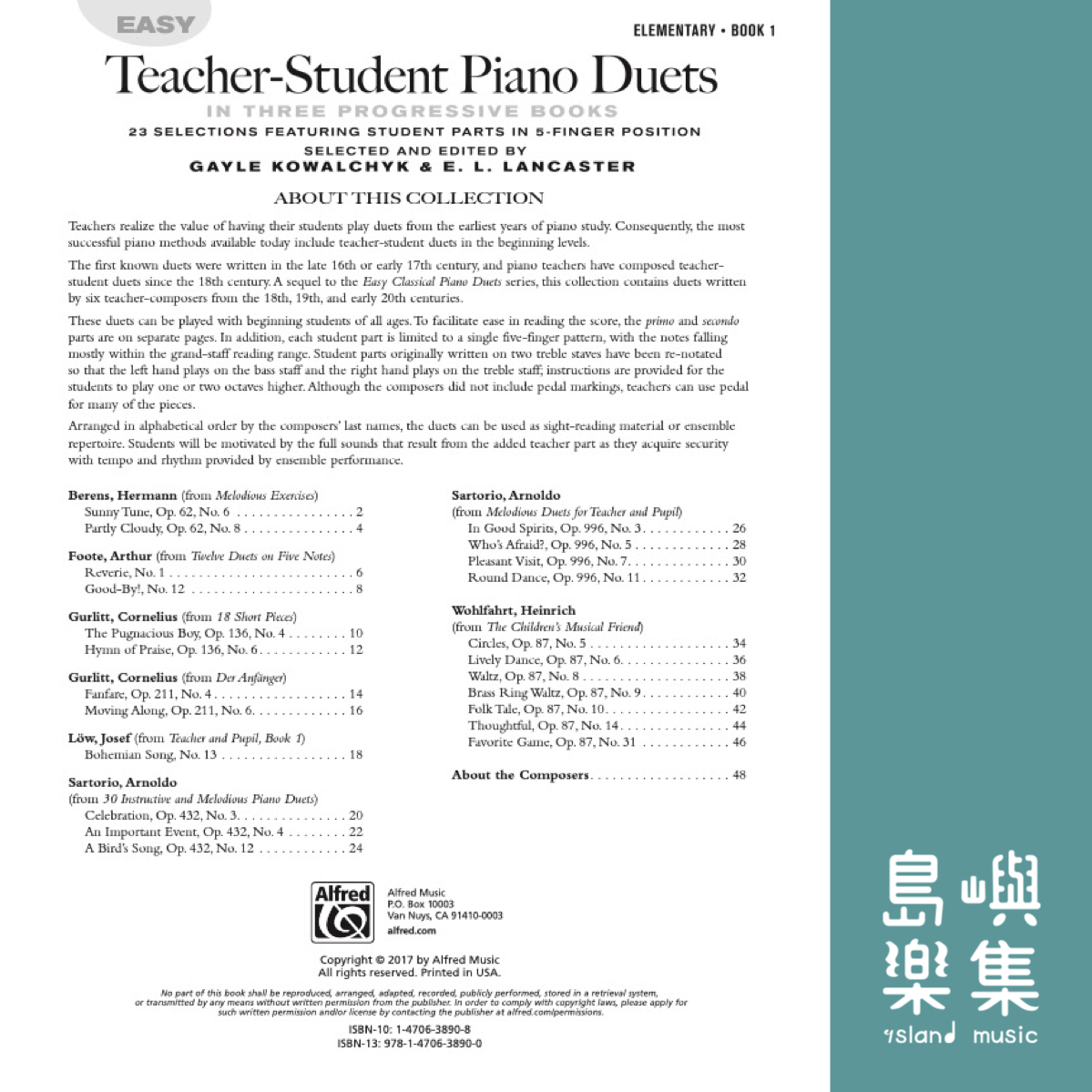 EASY TEACHER STUDENT PNO DUETS 1
