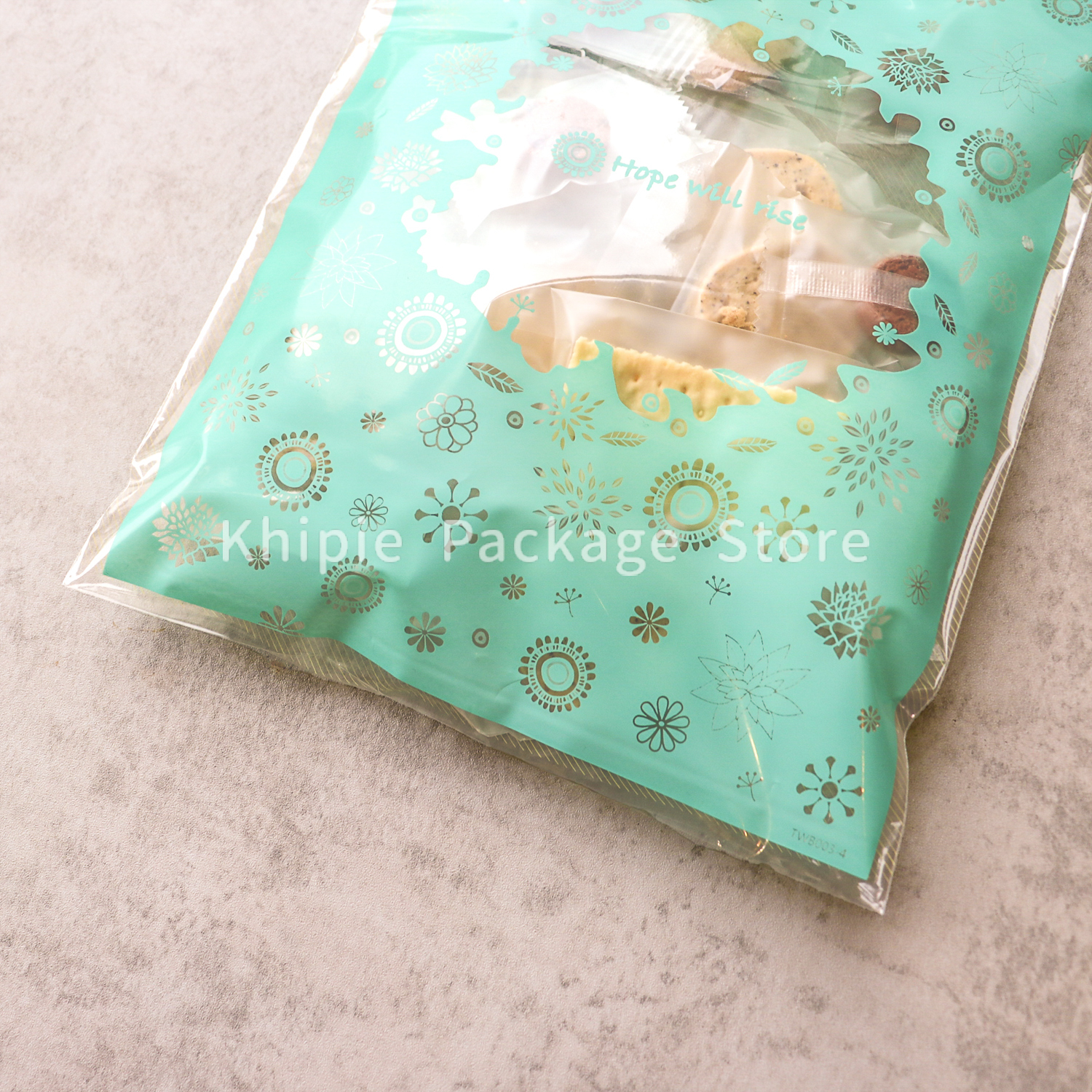 PP手提夾鏈袋｜春暖綠｜22*30+6cm