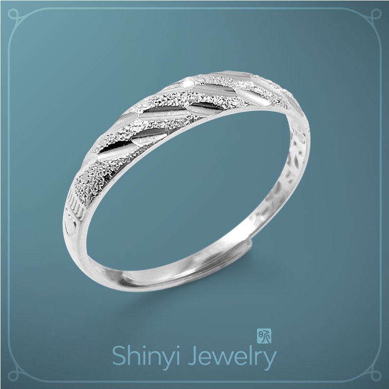 刻花補財庫足銀戒1+1