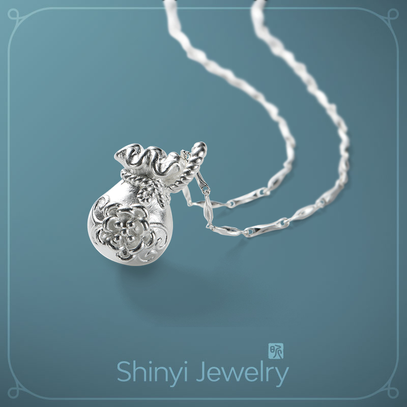 聚財福袋990足銀墜