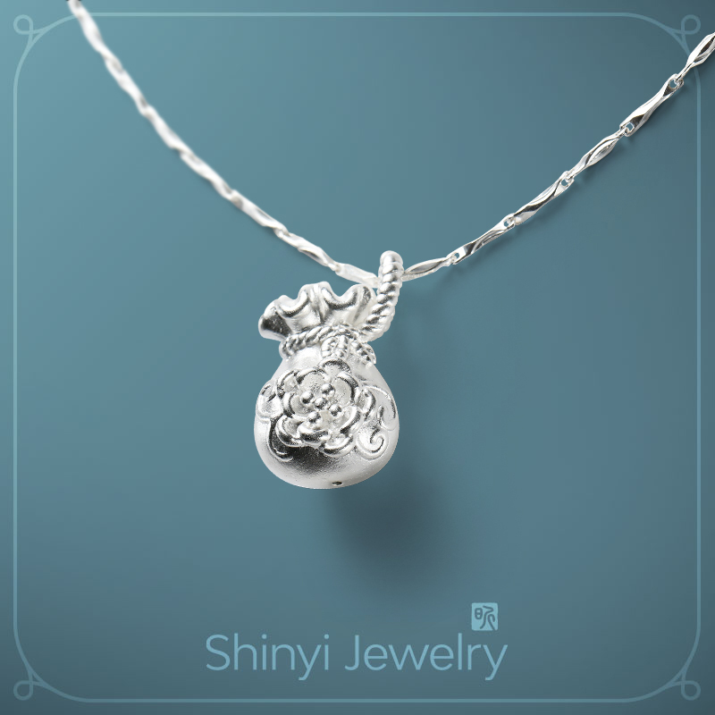 聚財福袋990足銀墜