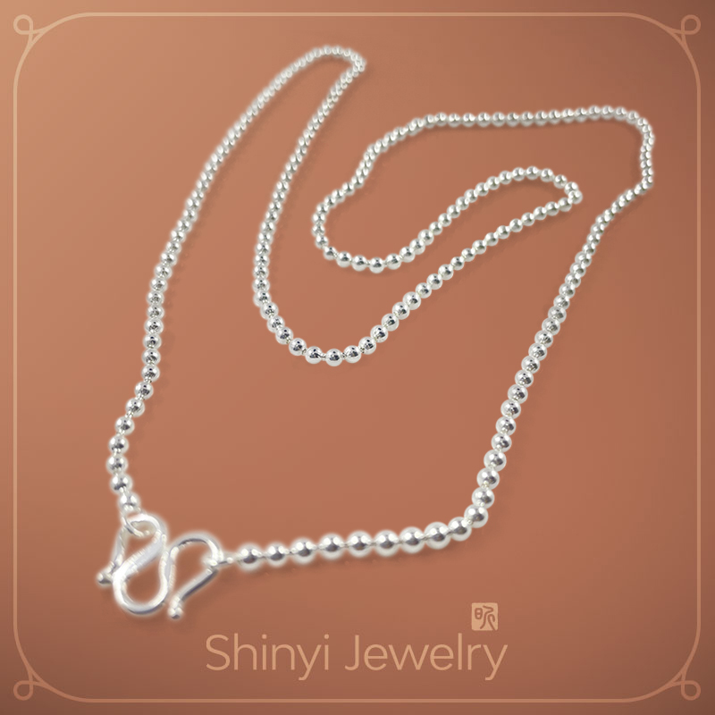 20吋2mm珠990足銀鍊