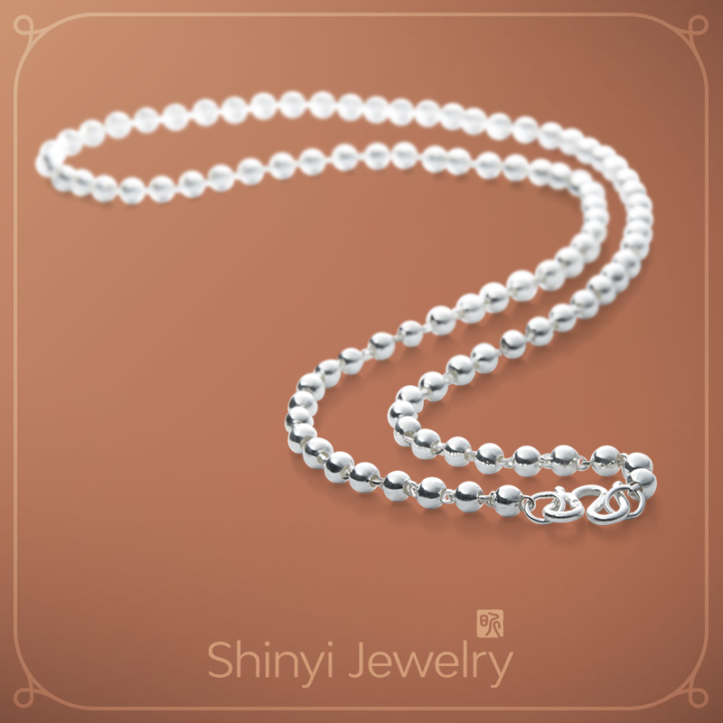 20吋3mm珠990足銀鍊