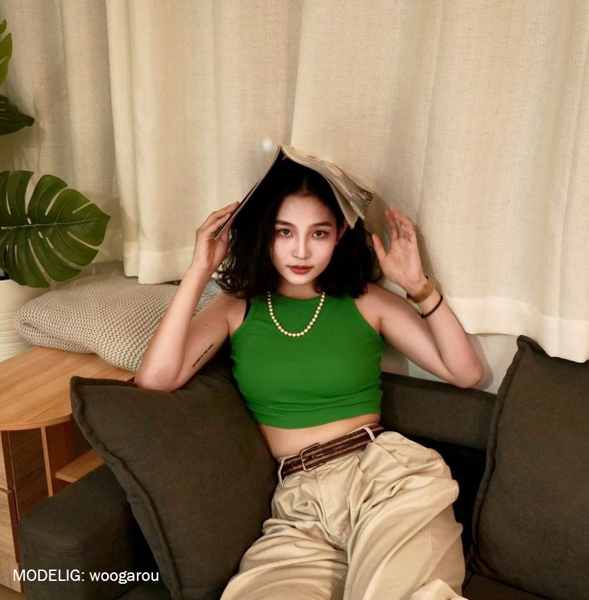 SIMON MADE GC-003 彈力 螺紋 多色 短版 緊身 削肩 背心