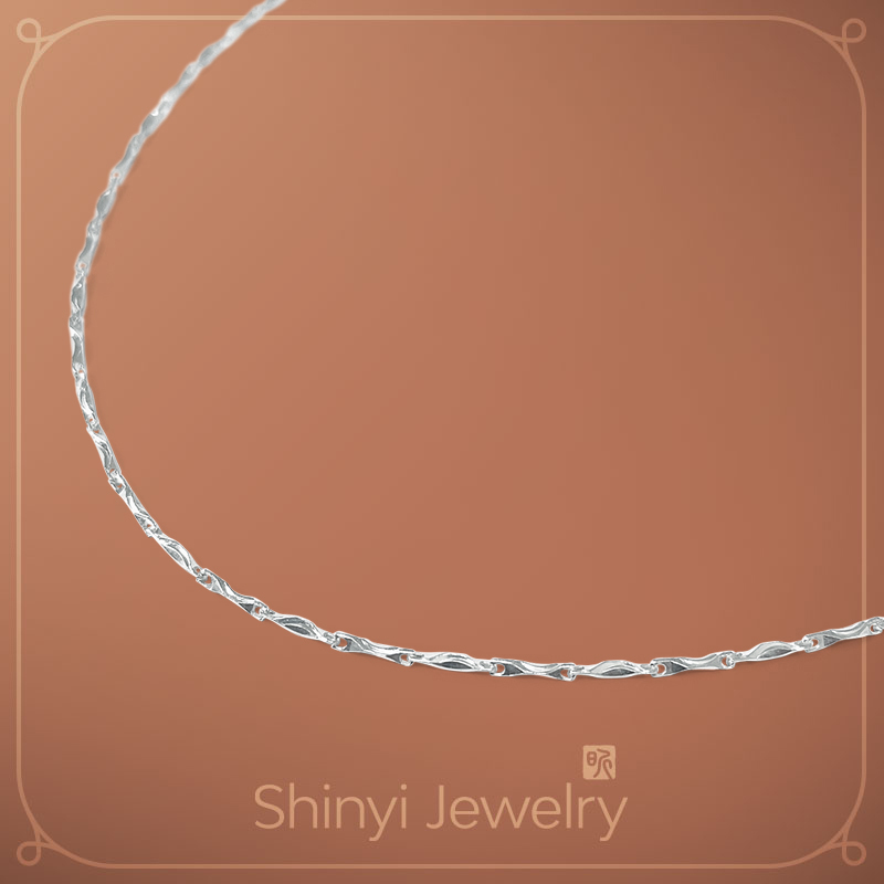 18吋元寶990足銀鍊