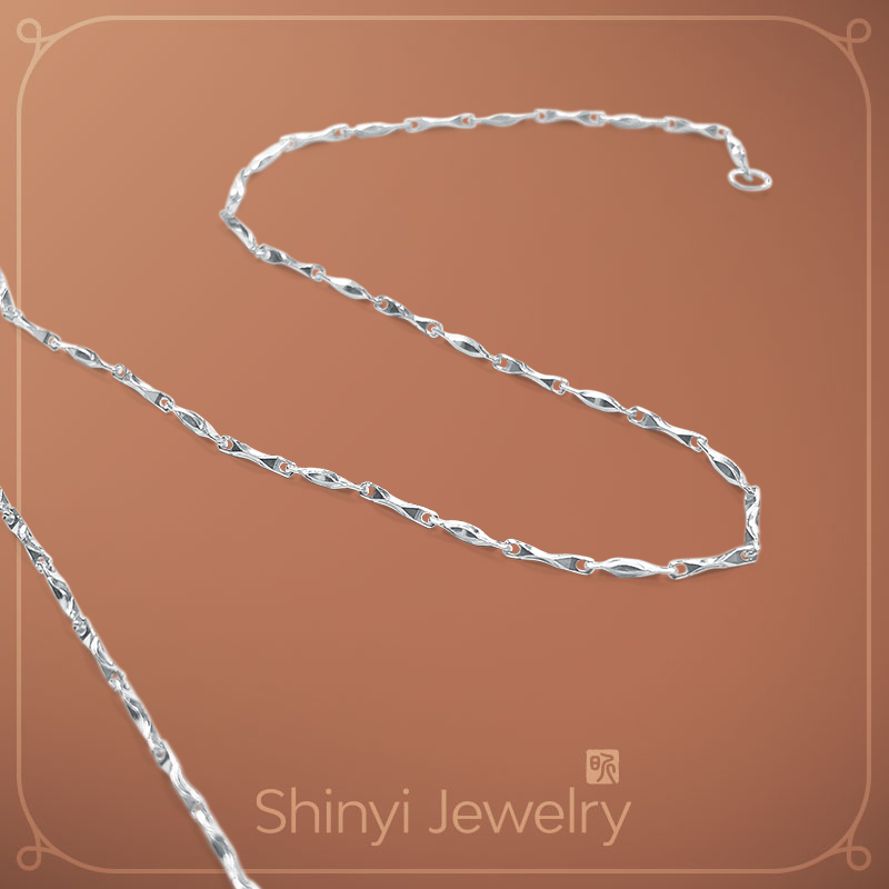 18吋元寶990足銀鍊