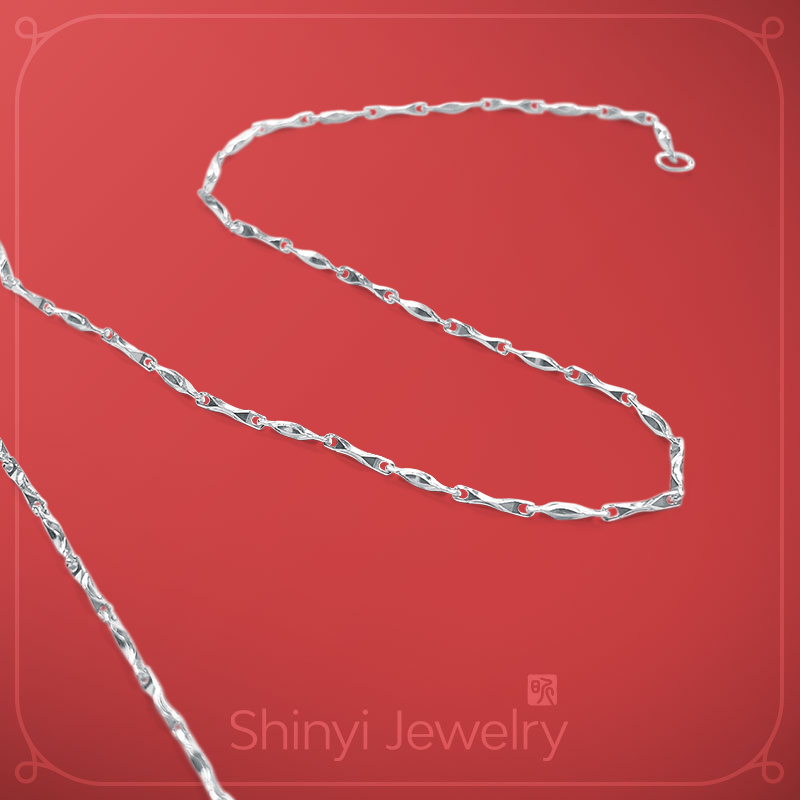 16吋元寶990足銀鍊