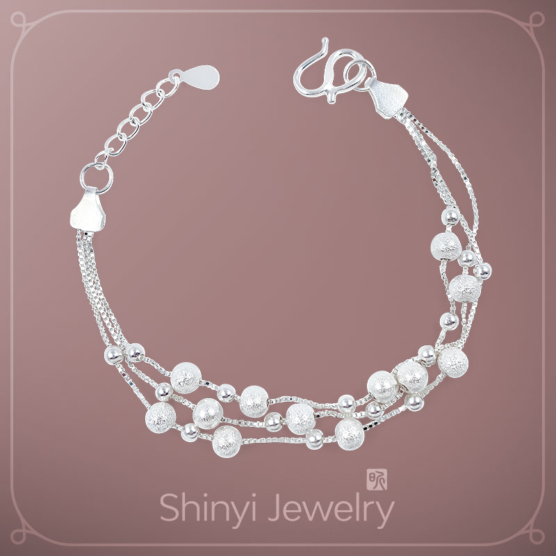 名媛款三環足銀手鍊