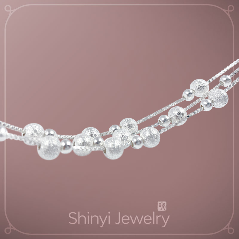 名媛款三環足銀手鍊