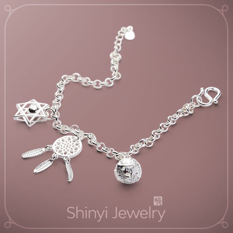 足銀夢遊仙境手鍊