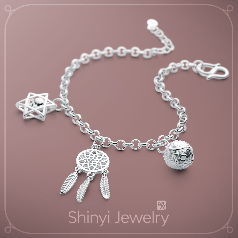 足銀夢遊仙境手鍊