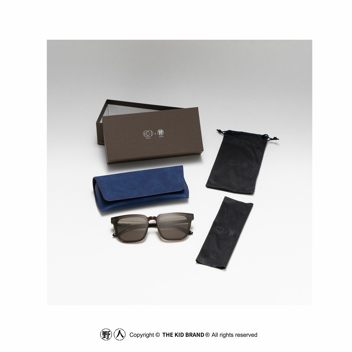 KID ® x KlassiC. 聯名墨鏡 透咖黑水銀片
