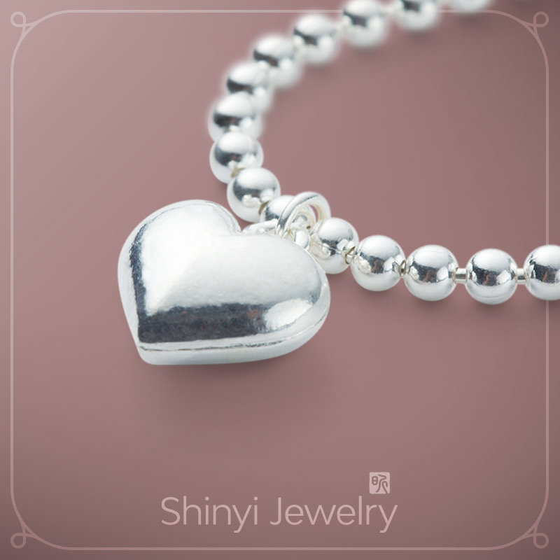 愛的心鎖990足銀手鍊