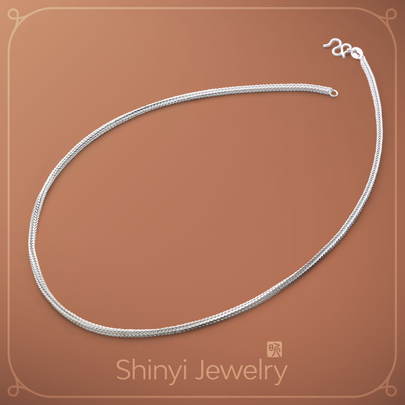 16吋精品狐尾蕭邦990足銀鍊