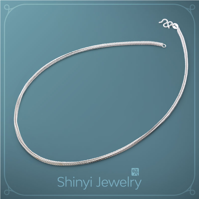 18吋精品狐尾蕭邦990足銀鍊