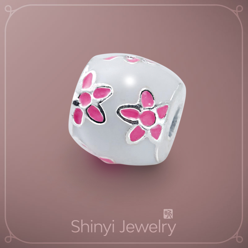 落櫻繽紛招人緣轉運珠足銀項鍊