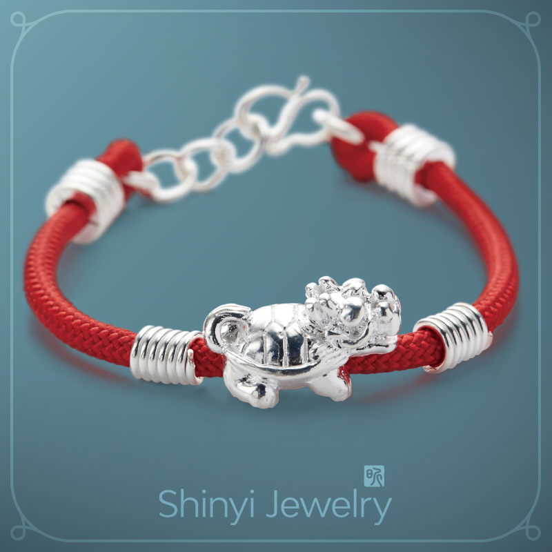 安居鎮宅守財龍龜紅繩手鍊
