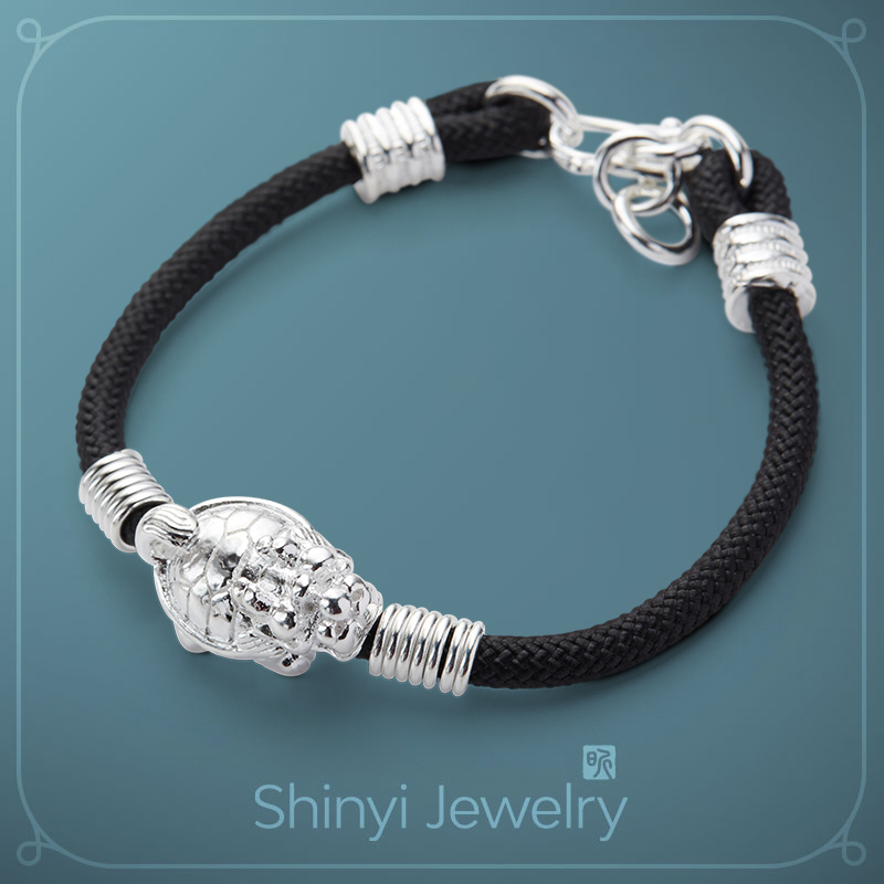 安居鎮宅守財龍龜黑繩手鍊