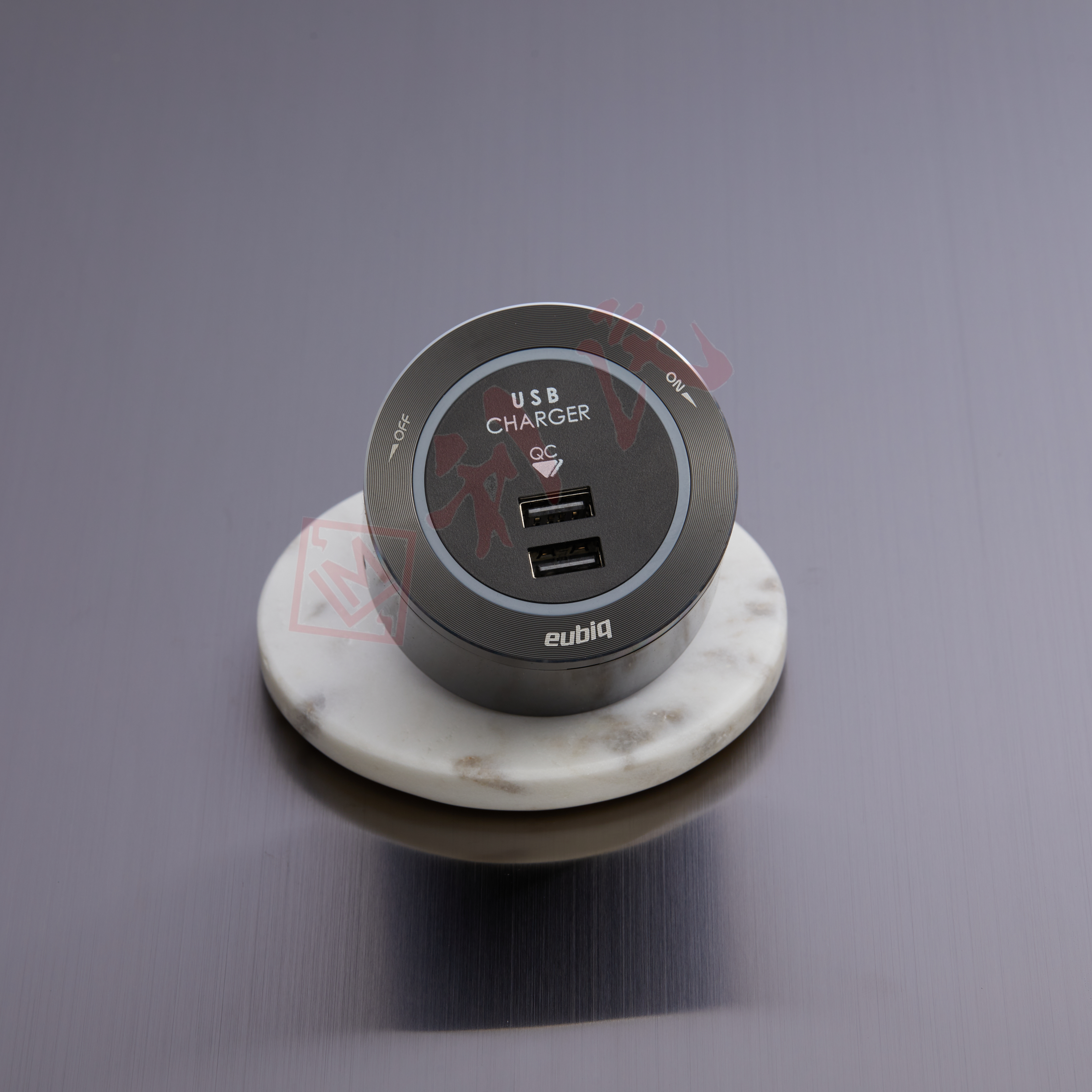 Eubiq – USB雙位適配器 USB3.4 (黑色/銀色)