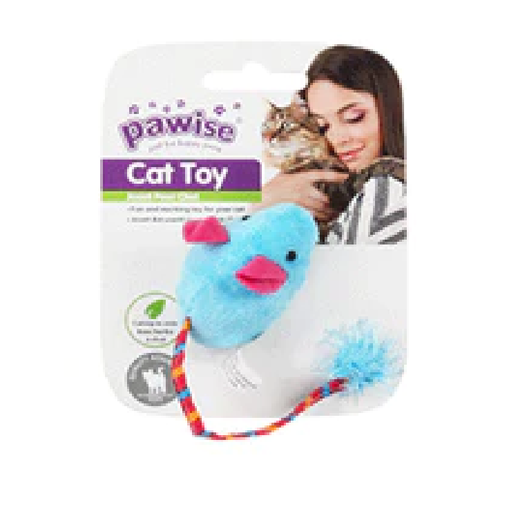 Pawise⎜小老鼠貓玩具 (藍色/粉紅色/綠色)（No.28122)