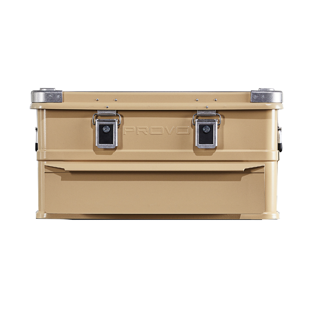 酷麥鋁箱 工業風上掀收納抽屜小型鋁箱桌_50公升