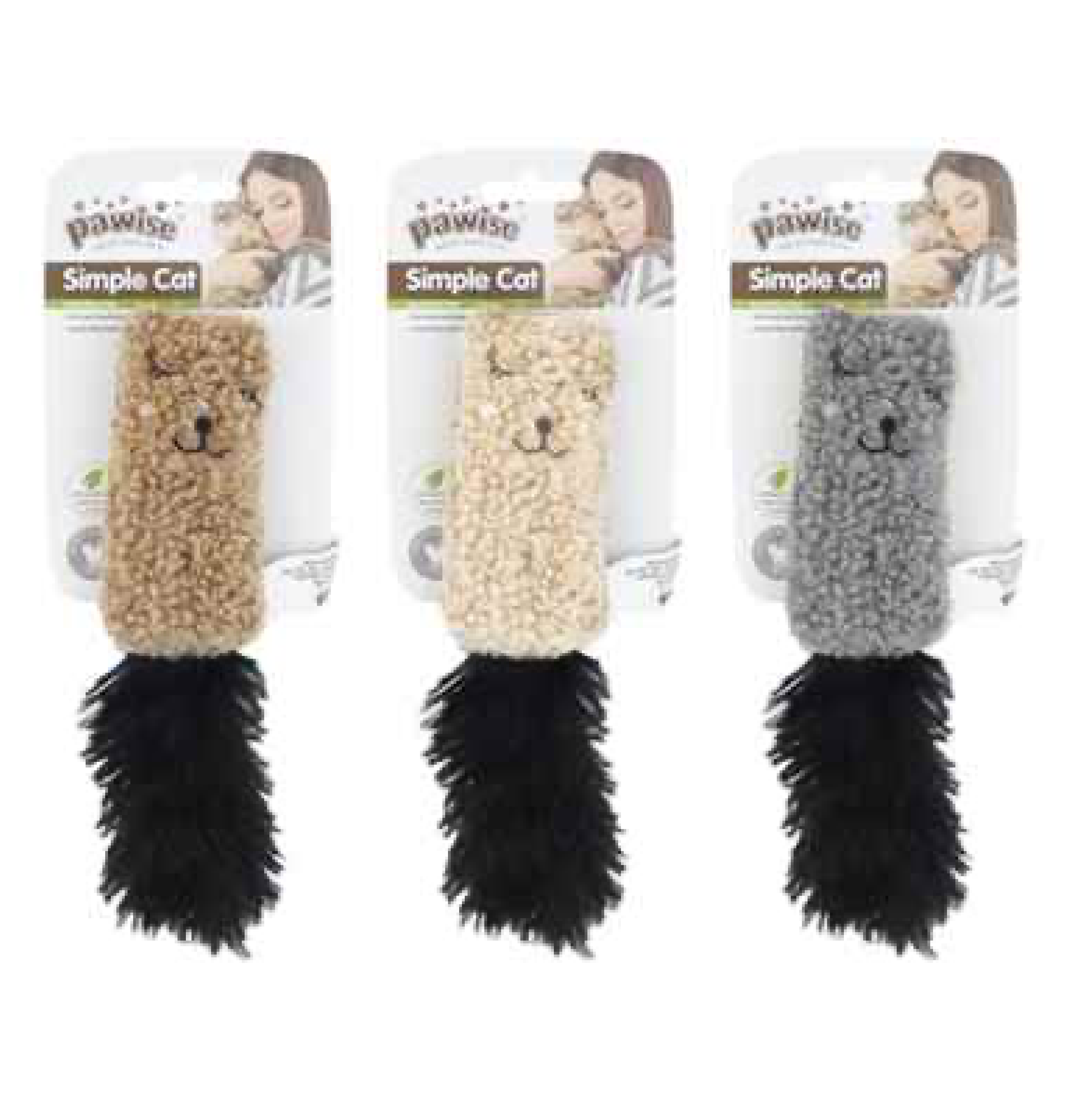 Pawise⎜枕頭仔貓玩具 (米白色/啡色/灰色)（No.28254)