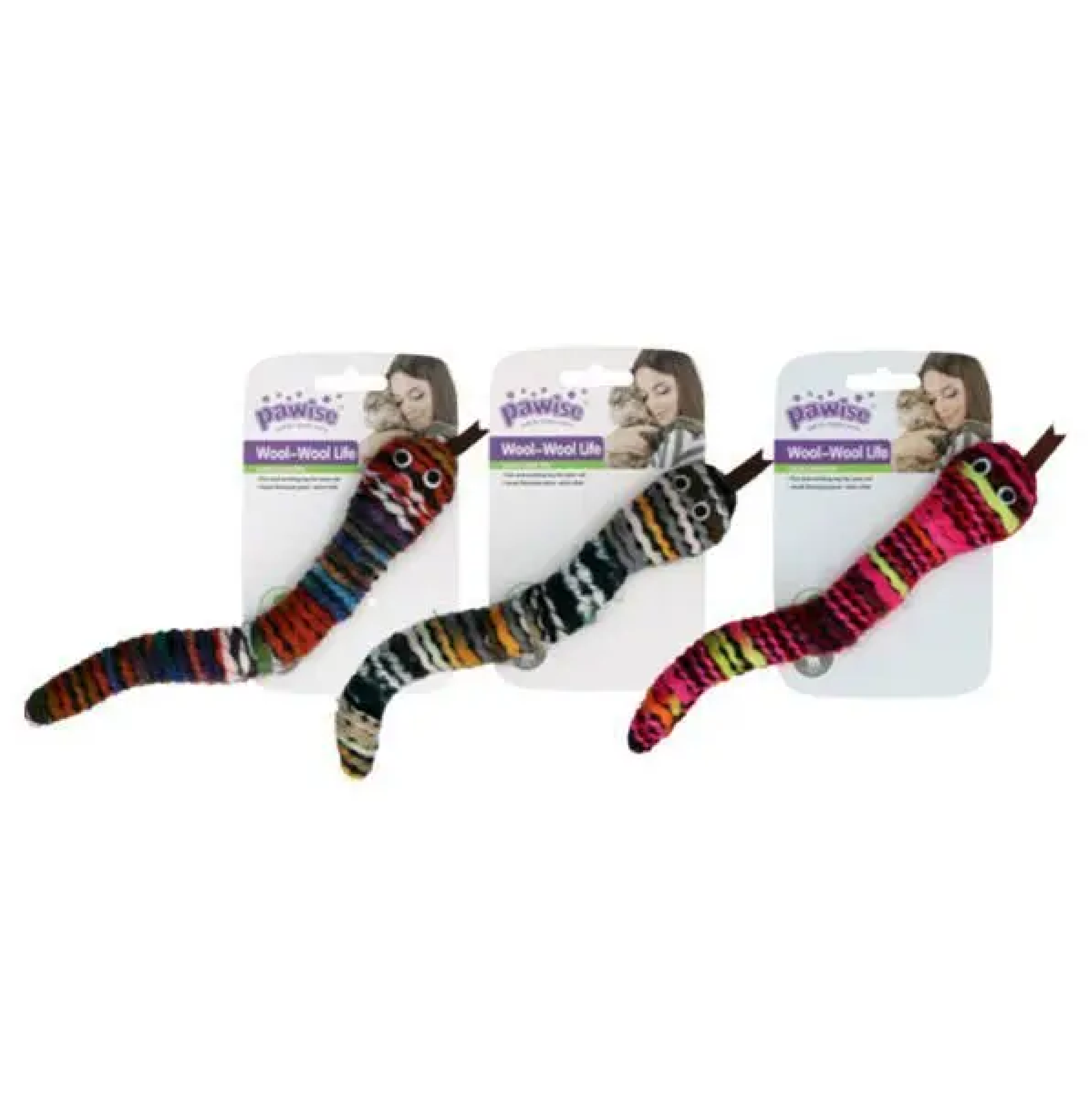 Pawise⎜毛冷蛇仔貓玩具 (紅色/黑色/啡色)（No.28344)