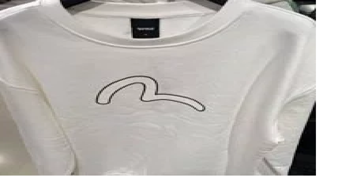 [S] EVISU BIG LOGO PRINTED PRINTED SWEATSHIRT, WHITE, EU5UTS943-WHITE (SEV85)