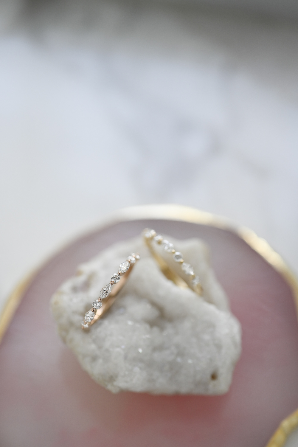 18K Marquise & Round Diamond Eternity Ring