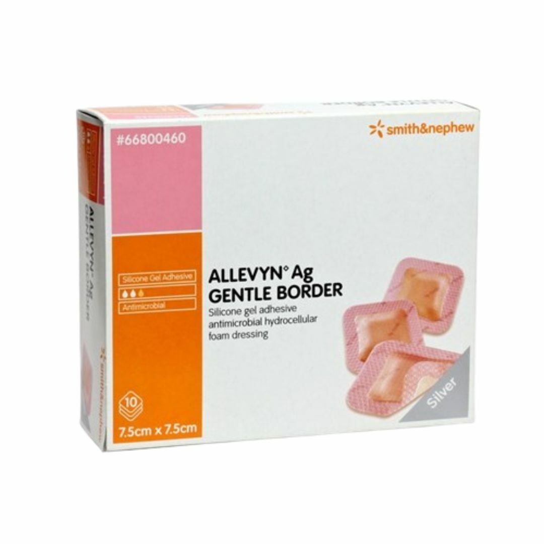 Smith & Nephew 施樂輝 - Allevyn Ag Gentle Border 銀海綿敷料 | 10片
